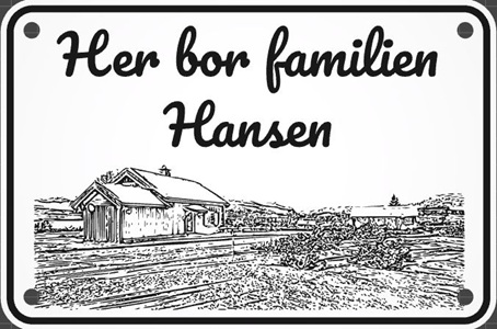 Personlig dørskilt